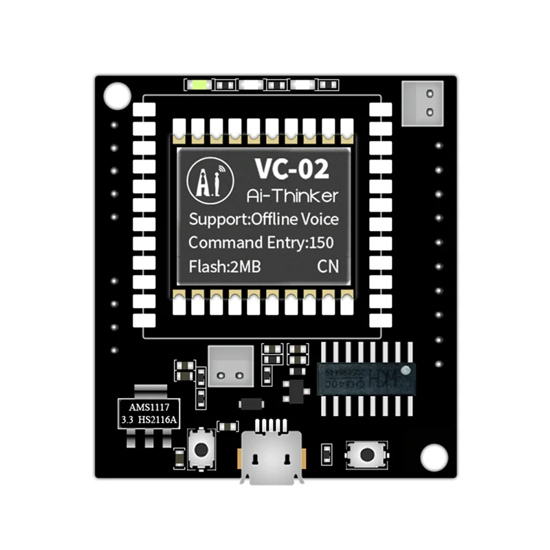 

ABKN-4X VC-02-Kit AI Интеллектуальный автономный модуль управления распознаванием голоса Макетная плата