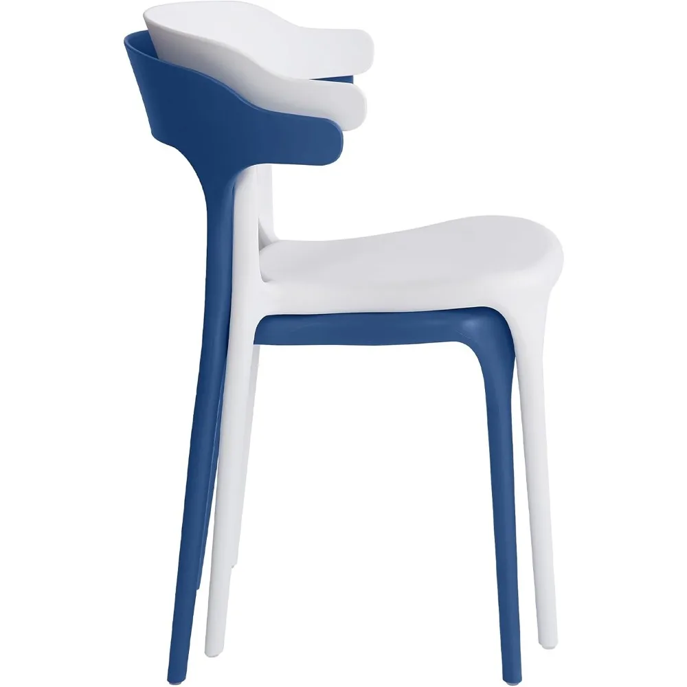 Nowoczesny zestaw krzeseł do jadalni z możliwością układania w stosy, bez montażu, krzesło z tworzywa sztucznego, krzesło ogrodowe, odpowiednie do kawiarni i restauracji wewnętrznych i zewnętrznych