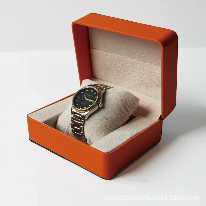 عالية الجودة بولي Leather الجلود المخملية موضة أسود أبيض أحمر برتقالي صندوق ساعة تخزين المجوهرات ساعة السفر عرض التعبئة والتغليف NH35 NH36