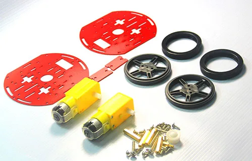 2WD Robot Smart Starter Car Chassis Kit kompatibel mit Geschwindigkeitsencoder für Arduino Auto FT-DC-002-KIT