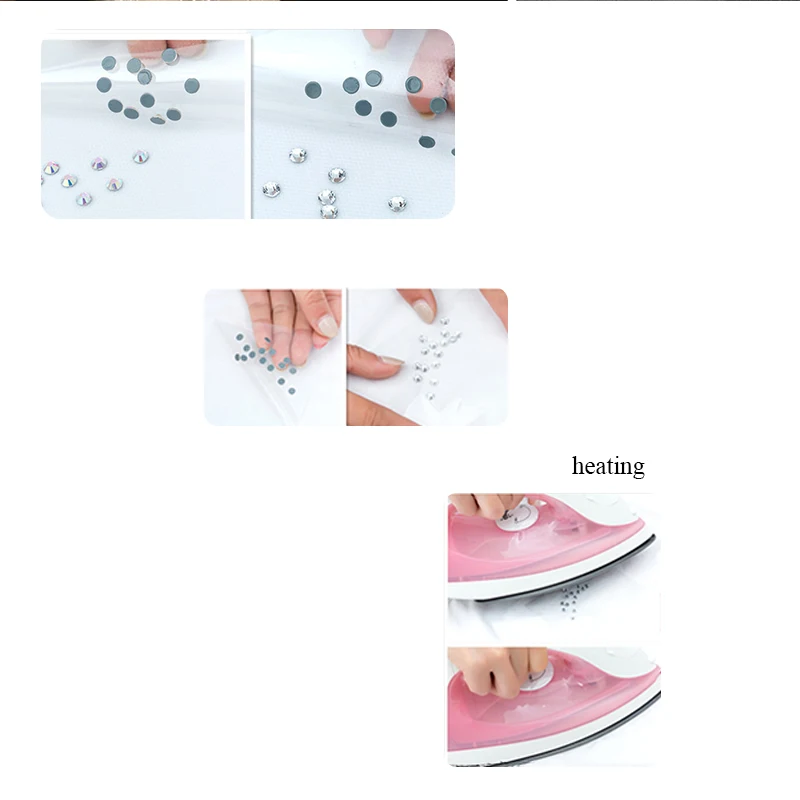 QIAO Glisten Pink/Ghost Purple Glass Hot-Fix Crystal Rhinestones Flat Back Strass Stones For DIY Clothes Fabric Decorations