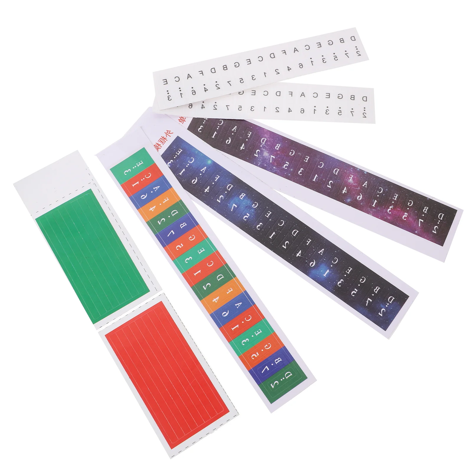 5 Sets Tool Keyboard Finger Piano Note Sticker Child Label Removable Stickers Paper Thumb Parts Instrument Accessories