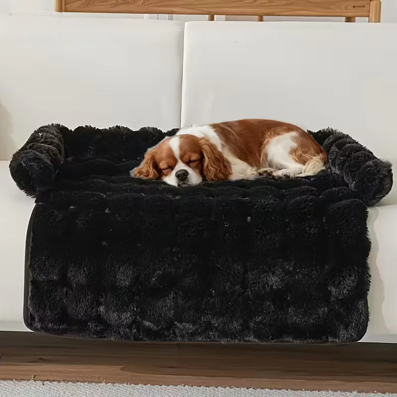 Neue Hundematte aus Kunstkaninchenfell, Katzenbett, Haustiermatratze, lustiges, luxuriöses Plüsch-Haustierbett, geeignet für kleine bis mittelgroße Hunde und Katzen – Detail 5
