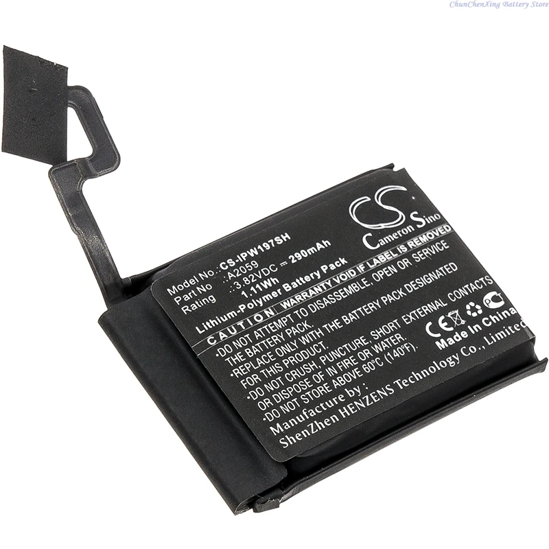 Cameron Sino 3.82V 290mAh CS-IPW197SH Smartwatch Battery A2059 for Apple Watch Series 4 44mm, A1976  +TOOLS KIT