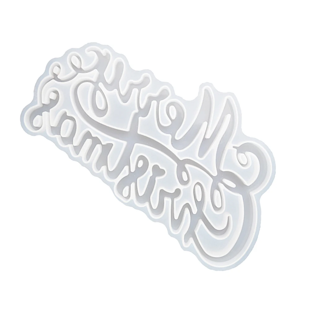 

3D Christmas Letter Mold Silicone Epoxy Resin Hanging nament Jewelry Accessories Flexible Clean Simple Creative Crystal