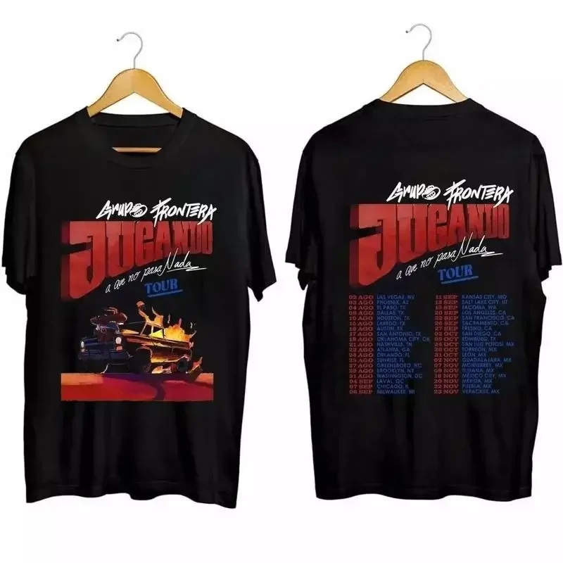 Grupo Frontera Jugando a Que No Pasa Nada Tour 2024 T Shirt Band
