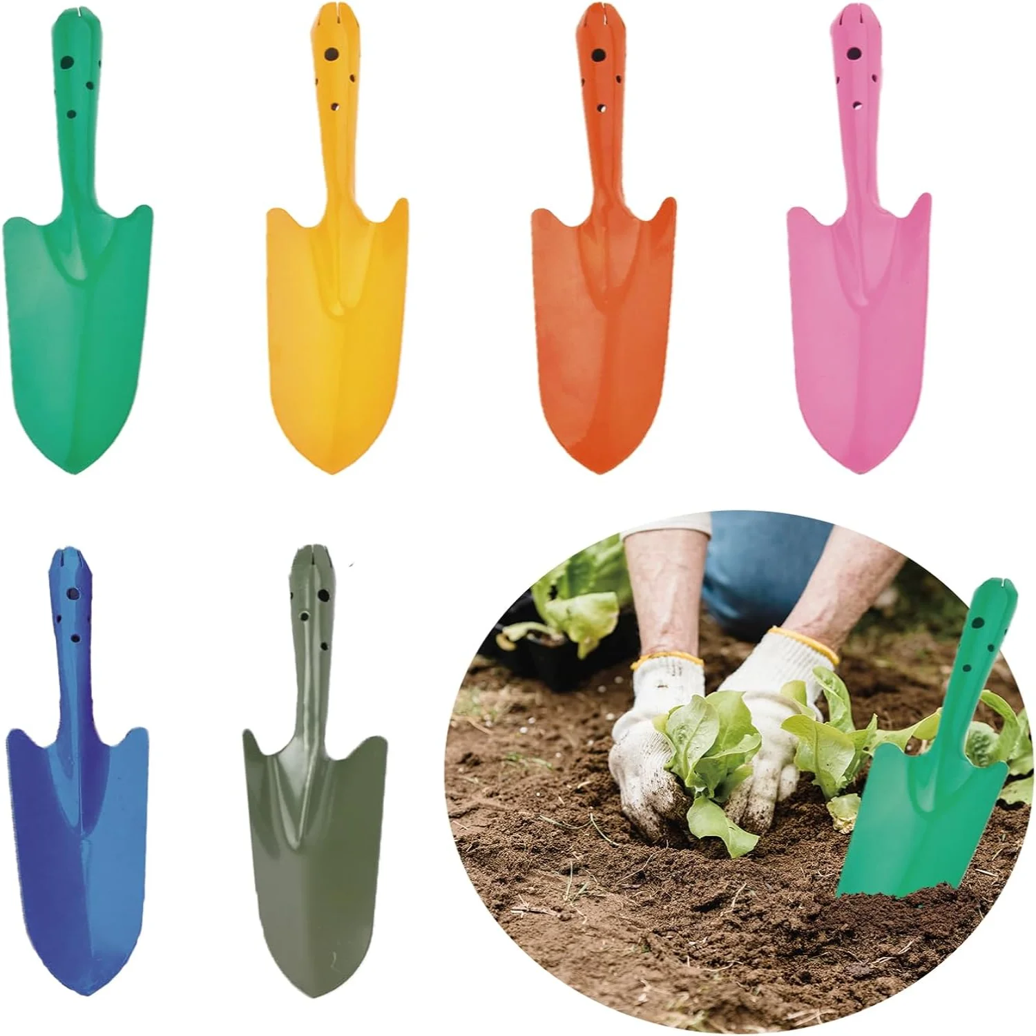 

Garden Shovel Garden Hand Trowel 4PCS Heavy Duty Hand Shovel with Ergonomic Handle, Small Gardening Hand Tools Shovels for Digg