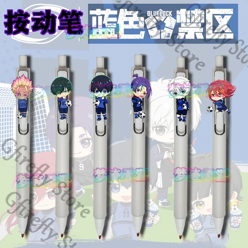 

Quick-dry Stationery Nagi Seishiro Creativity BLUE LOCK Isagi Yoichi Writing Anime Retractable Ambitus Gel Pen High Quality Gift