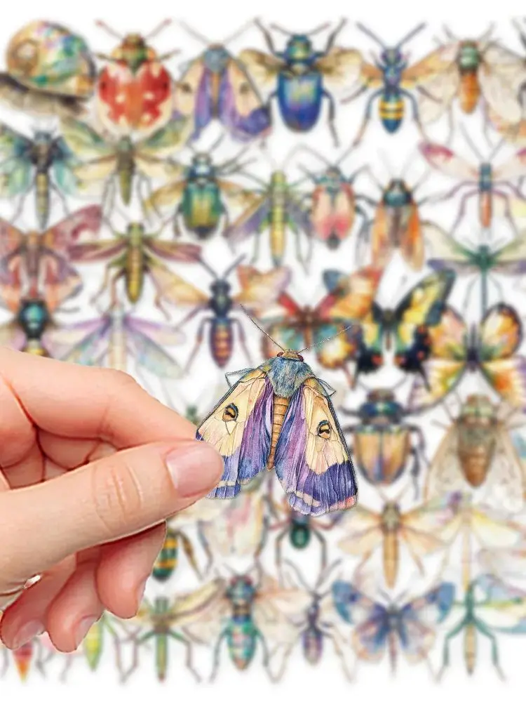 AliExpress NONE 50Pcs Cute Cartoon Insect Beetle Stickers PET for Toy DIY Luggage Laptop Guitar Skateboard Phone Case Bike Car Sticker