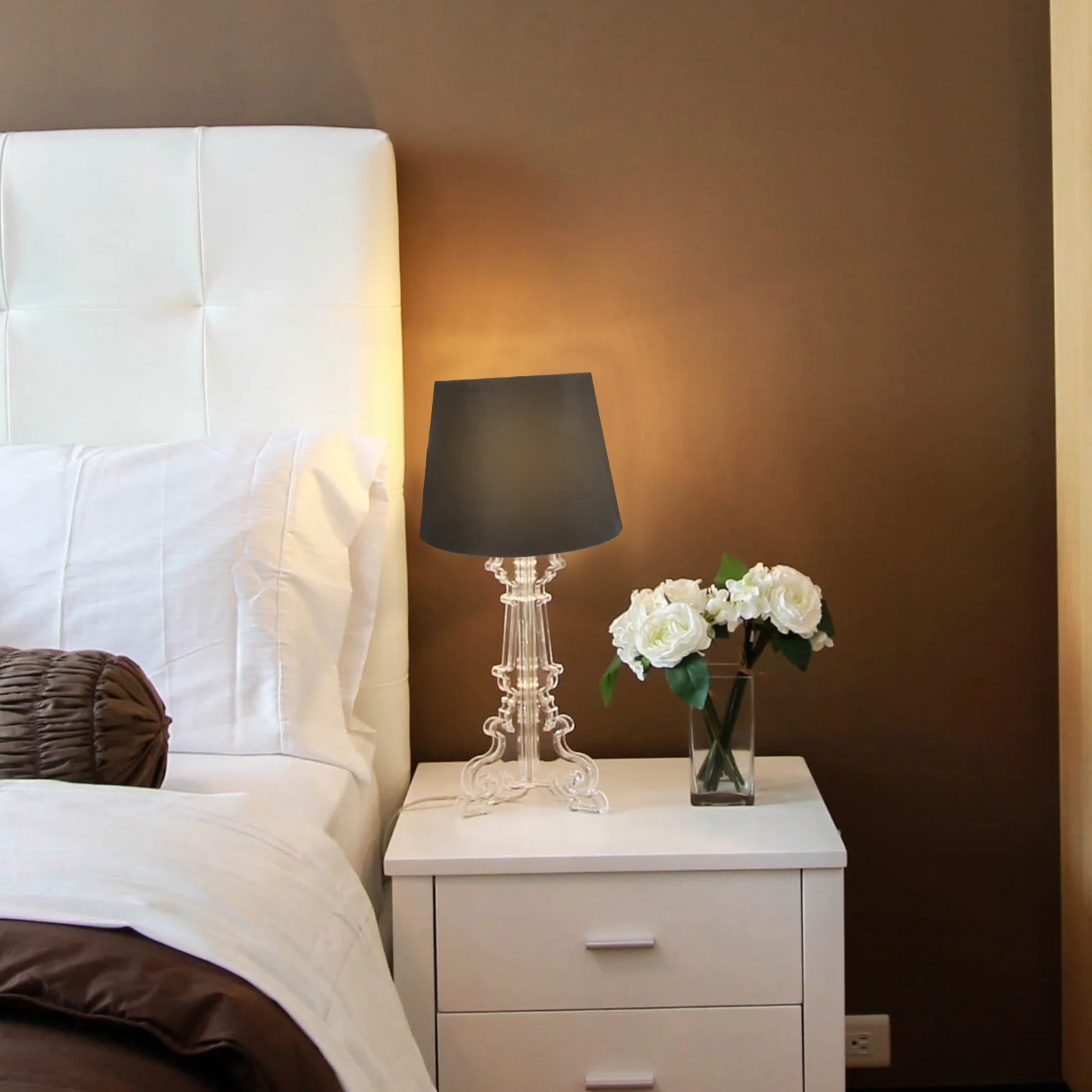 

Fabric Lamp Shade Iron Frame Simple Design For Desk Table Floor Wall Lights Replacement Decorative Indoor Lighting