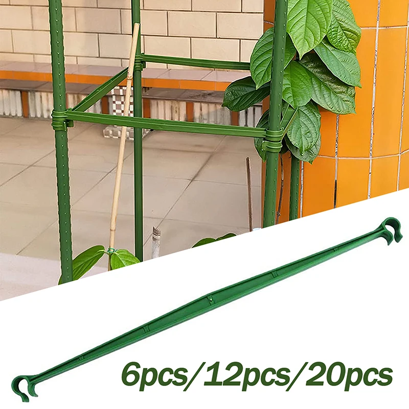 

6/12/20pcs Greenhouse Stake Connecting Rods Garden Plant Support Stakes Gardening Pillar Fixed Connector Vegetable Trellis