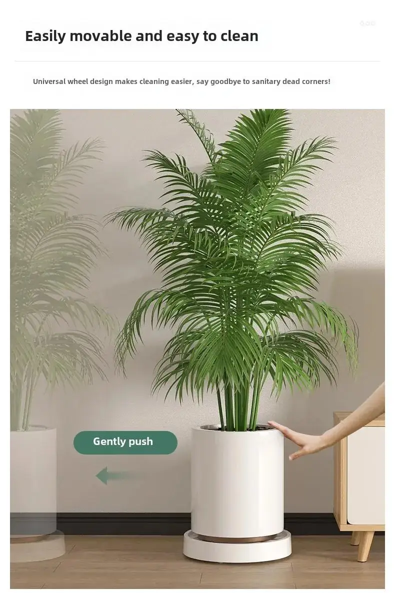 Universal Rad Blumentopf Basis Stille Unsichtbare Balkon Outdoor Garten Blumentopf Mobile Tablett Kunststoff Verdickt Gärten Liefert – Detail 10