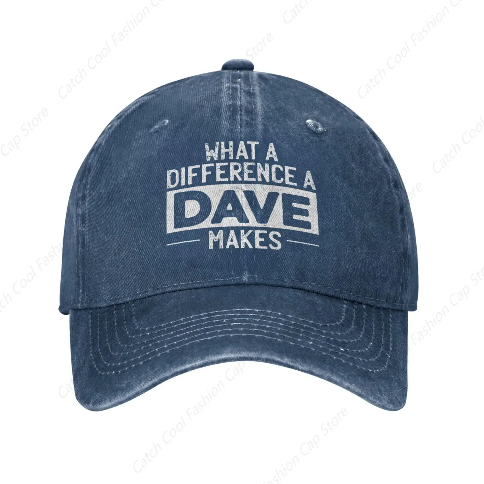 What A Difference A Dave Makes Denim Baseball Caps Snapback Sun Hat Women Men Cap Hats Summer Hip Hop Casquette Sports Travel