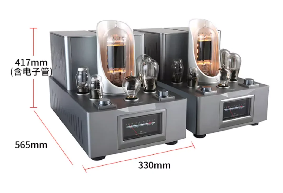 (1 par) YAQIN MS-212T Amplificador de tubo eletrônico dividido de canal único Amplificador de terminal único dianteiro e traseiro classe A