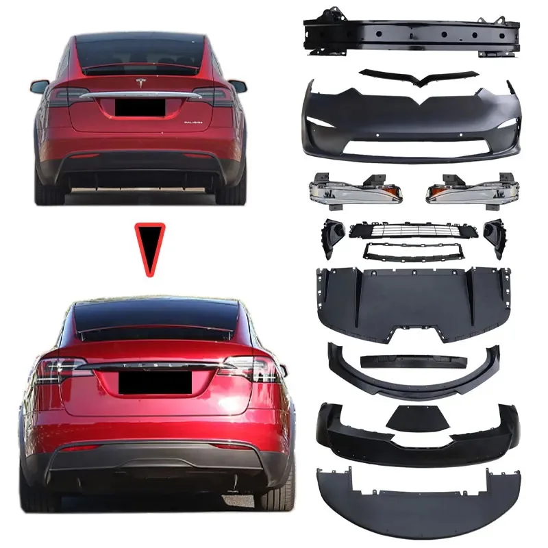 

For 2017-2020 s Model X Upgrade and Replacement Kit New Model Appearance Front & Rear Bumper Auto Body L