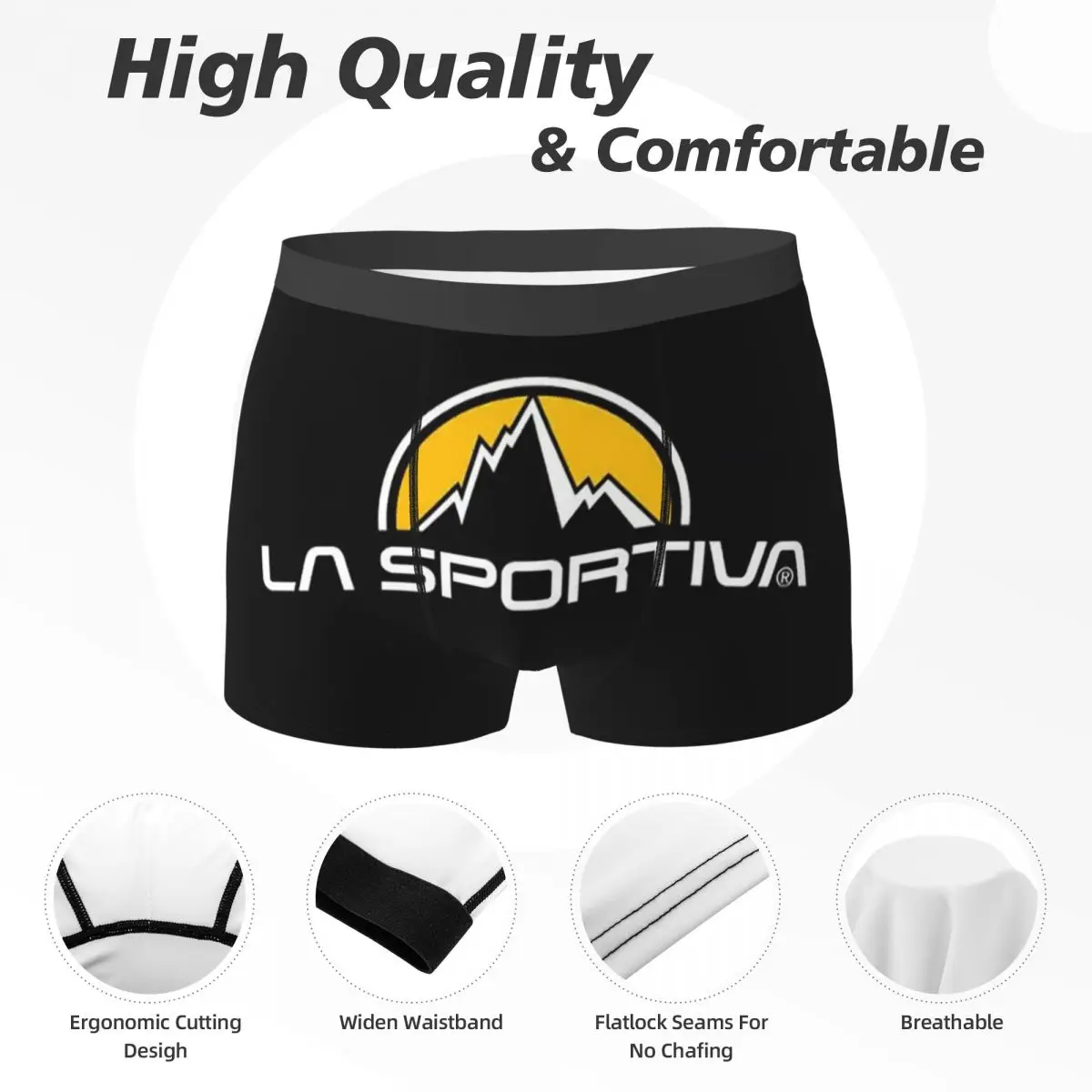 Boxer Underpants Shorts La Sportiva Merch Panties Men\'s Soft Underwear for Homme Man Boyfriend Gifts