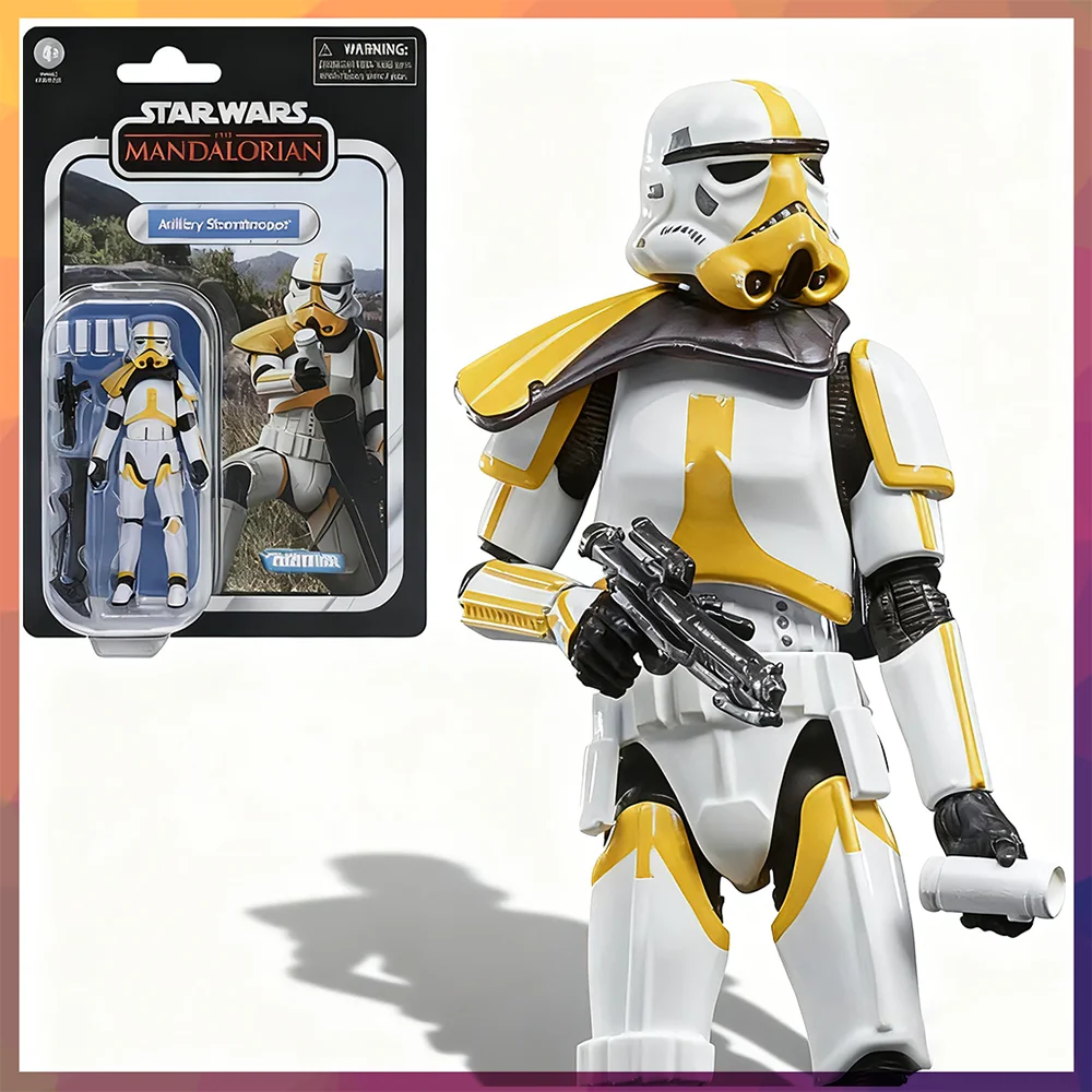 Original hasbro star wars a artilharia mandaloriana stormtrooper anime figura de ação modelo brinquedos coleção hobby