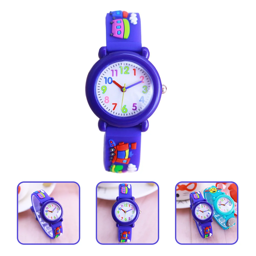 1Pcs 3D Silicone Watch Cartoon Decorative Wristwatch Comfortable Lovely Wrist Watch Clear Time Display