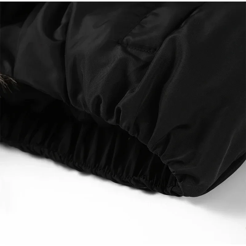 Herbst Winter Kunstpelz Patchwork Kurze Mäntel Damen Verdickte Revers Lange Ärmel Taschen Schwarze Jacken 2026 Damenmode Neue Oberbekleidung – Detail 7