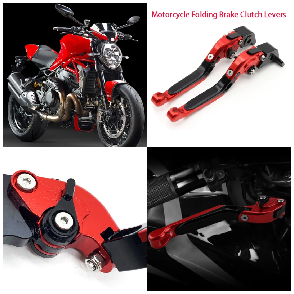 

Fits for Ducati MONSTER 1200 1200S 1200R M1100 M1100S EVO 2009-2020 Motorcycle Brake Clutch Lever Folding Extendable Replace Bar