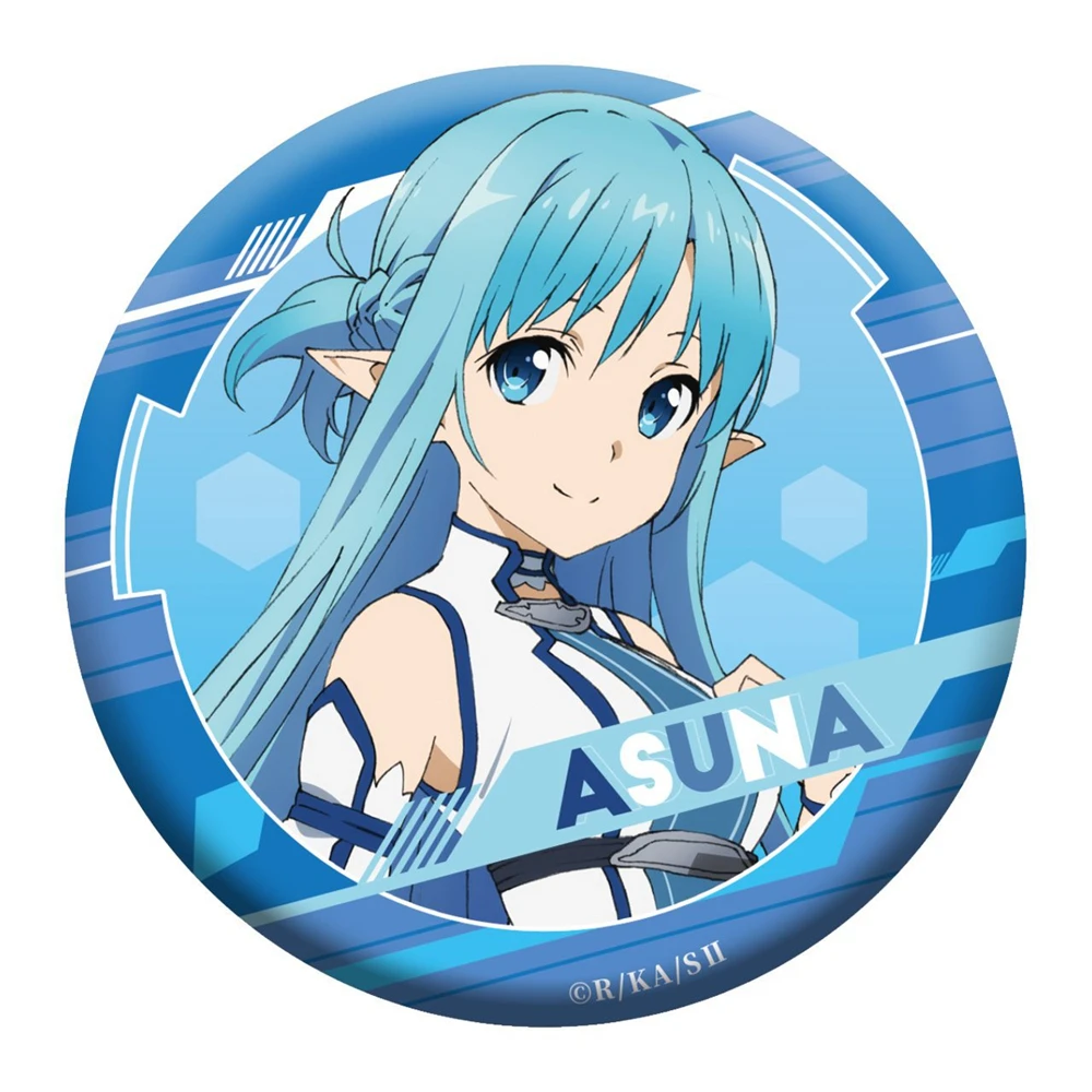 Espada Arte Online Cosplay Emblema Pin, Flandres Broche, Kirigaya Kazuto, Yuuki Asuna, SPTE, Anime Acessórios