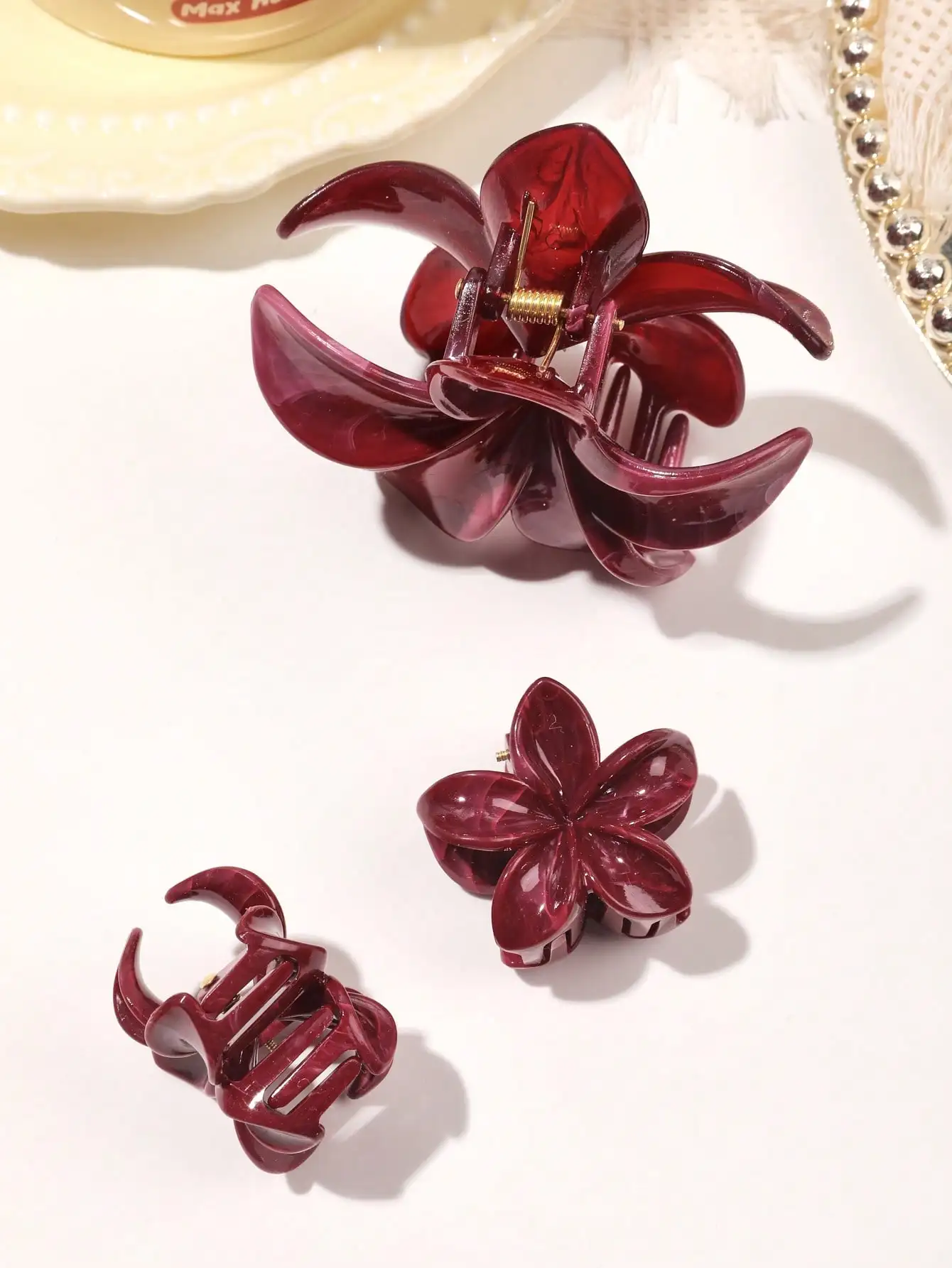 3 Stück rosa Blumen-Haarklammern, hawaiianische Hibiskus-Haifisch-Clip, niedliche modische Haar-Accessoires, Geschenke für Frauen und Mädchen – Detail 14