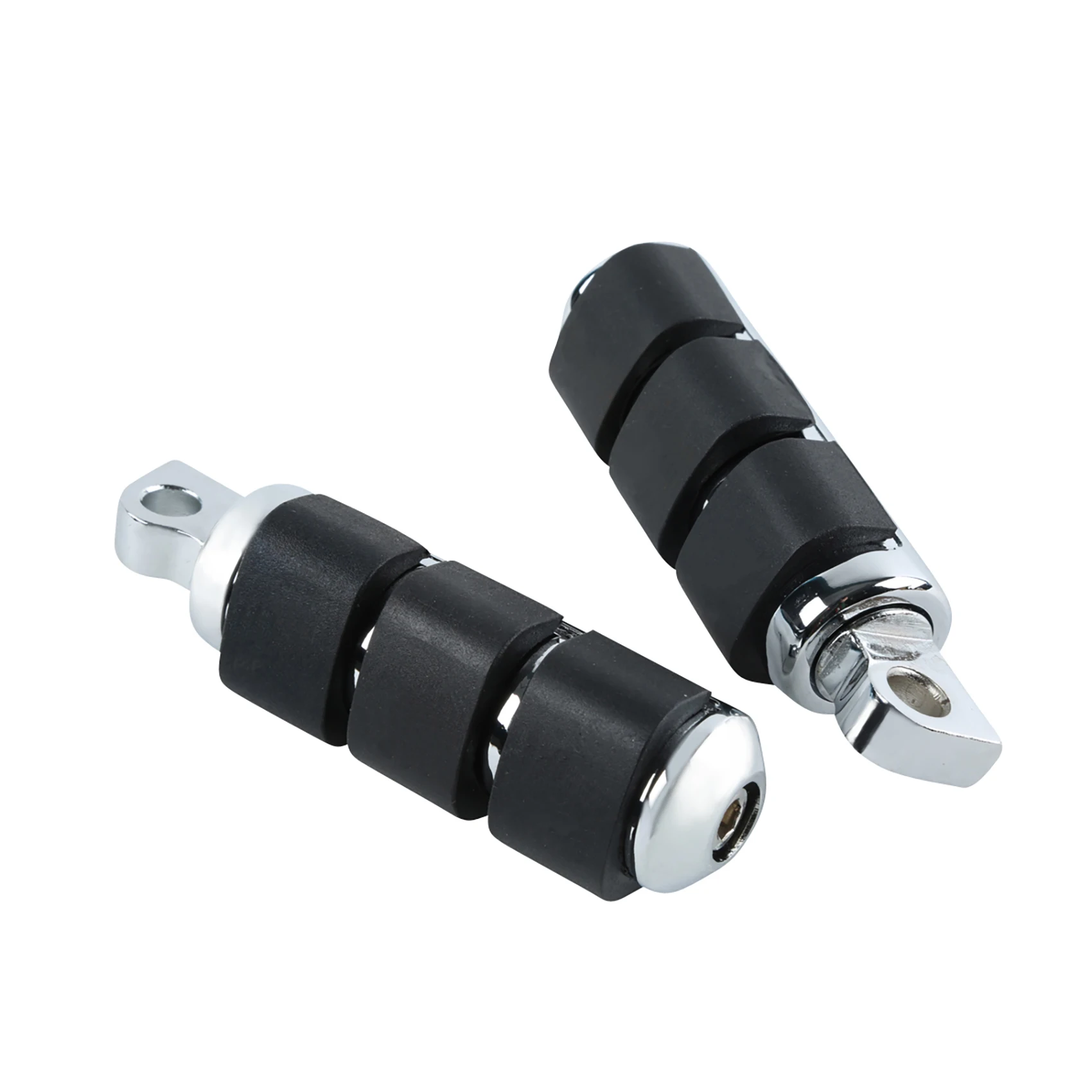 Motorcycle Black/Chrome 3/8\'\' Hole Footpeg Foot Peg For Harley SOFTAIL FXST DYNA FXWG FXR XL1200 883 Sportster Low Rider Street