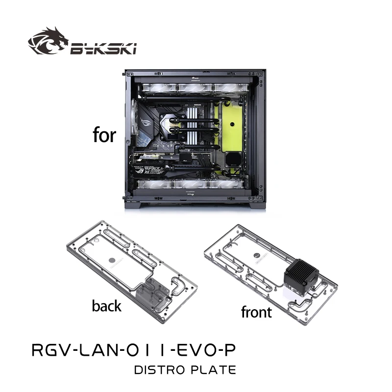 

Bykski RGV-LAN-O11-EVO-P акриловый резервуар для дистро-плиты для корпуса компьютера LIAN LI O11 EVO/высокопрозрачный акрил