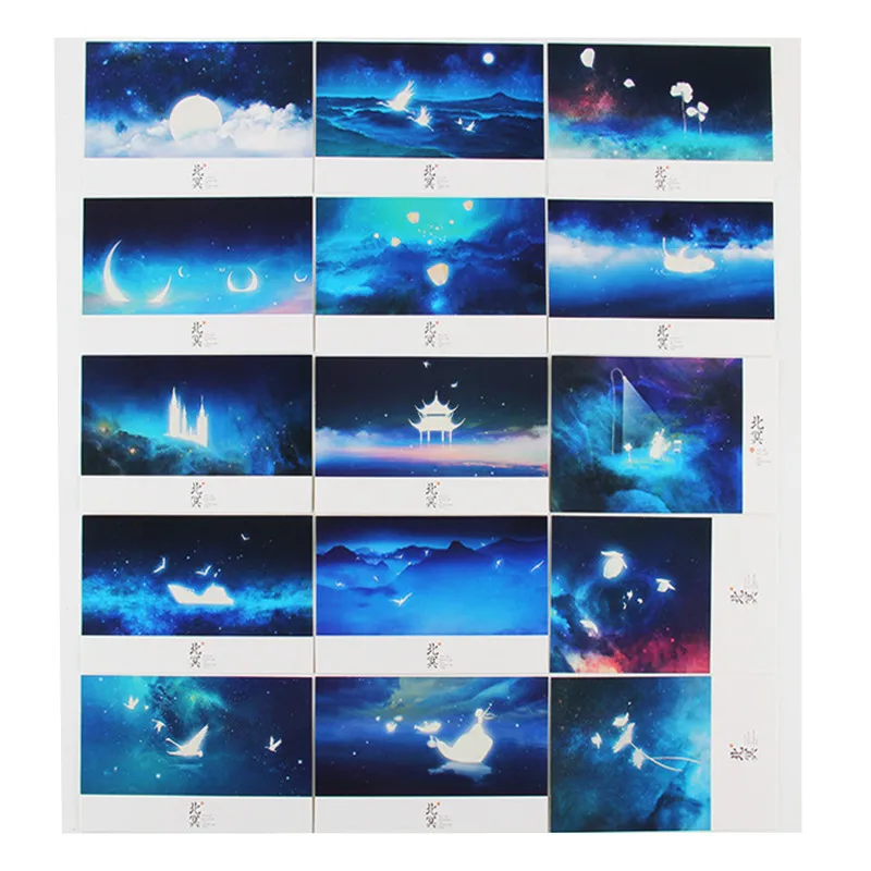 Carte postale de vministériels x Shoous de dessin animé, carte postale de message d'anniversaire, carte de lettre de bénédiction de Noël, carte d'invitation de nouvel an, 30 cartes postales