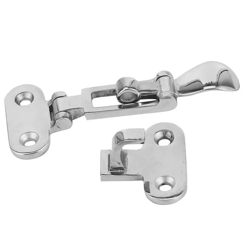 A89X Yacht Accessories 316 Stainless Steel Buckle Hatch Buckle Small Scoop Door Latch Boat Deck Lock Hasp
