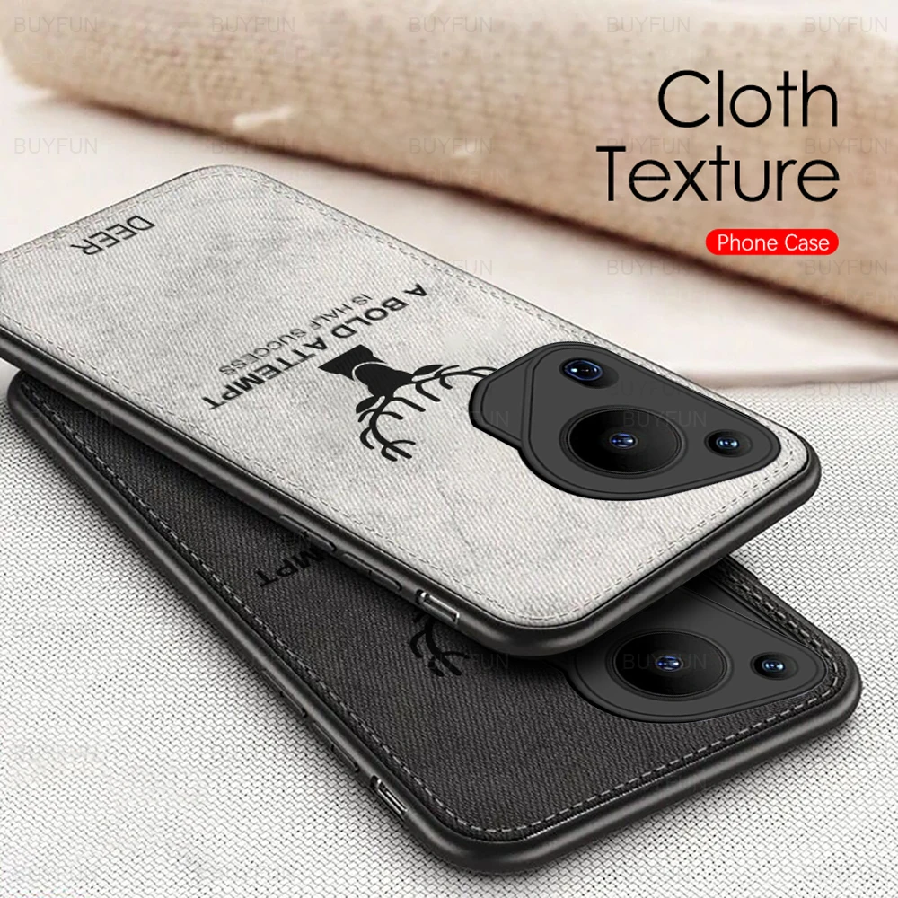 Cloth Texture Protective Shell For Huawei Pura 70 Ultra 70Ultra Anti Fall Phone Case Hauwei Pura70 70Pro Plus 70pro+ Back Cover