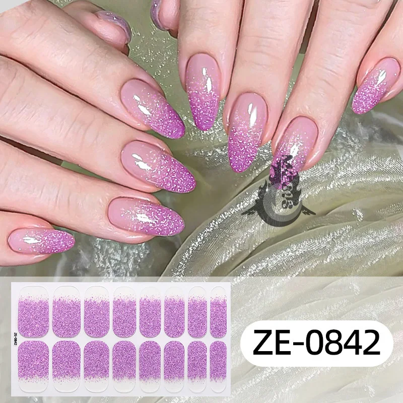 MEBIS 16 Tips Stickers Tamagotchi Seal False Nails Woman Adhesive Nail Stickers character Decoration Nails Art Deco Decoration