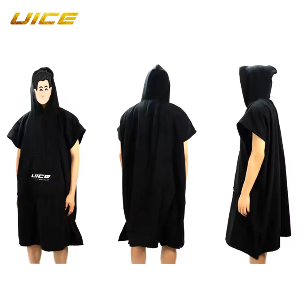 UICE-Paquí de Surf, toalla cambiante con capucha, manta de playa de microfibra, Toalla de baño, traje de neopreno, Poncho de playa