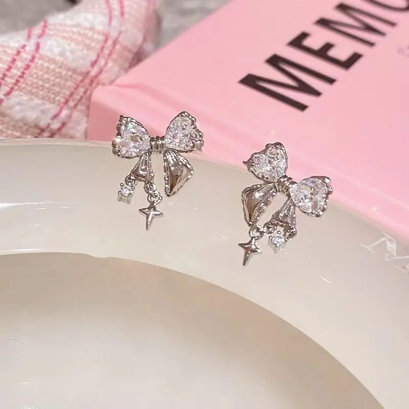 

Lrysss Super Shiny! Сверкающие женские серьги-бабочки, милые, свежие, универсальные серьги, серьги в лесном стиле