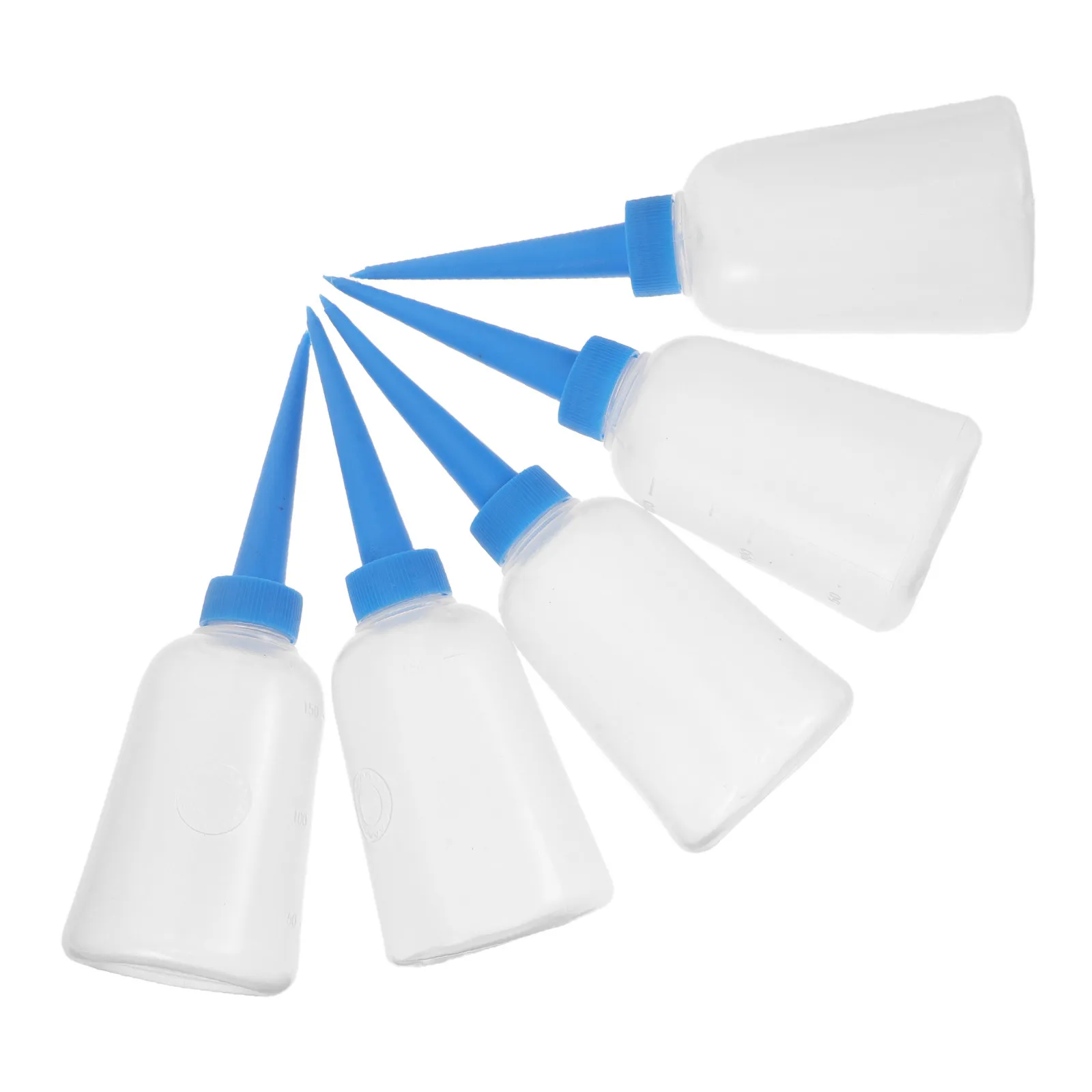 5Pcs Needle Tip Glue Applicator Bottles 150Ml Clear Leakproof Squeeze Dispensers for Craft Detailing Woodwork Small Glue Bottles