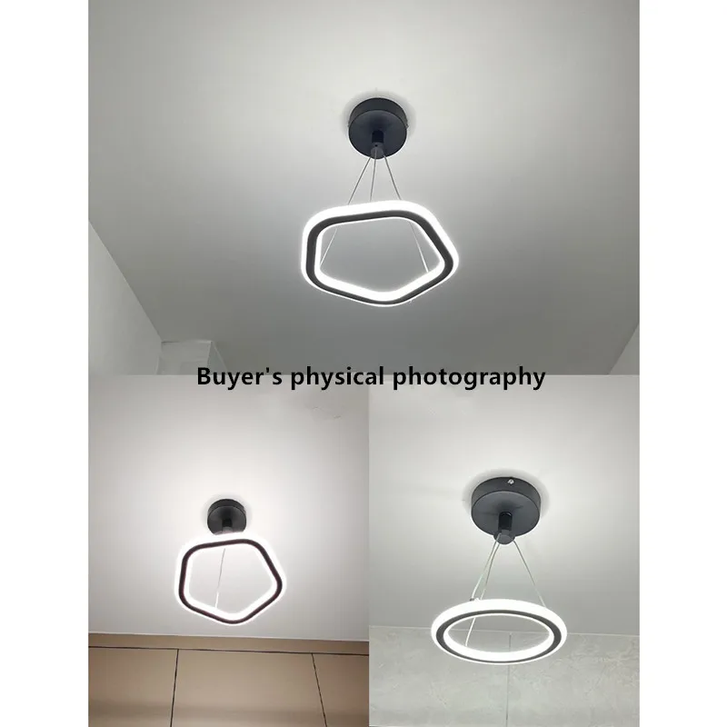 Entry Porch Nordic Modern Small Chandelier AC90-260V Simple Creative Minimalist Ring Corridor Light  Balcony Room Decor Lamp