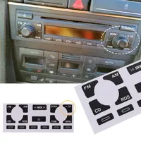 Car Radio Stereo Worn Peeling Button Repair Decal Stickers Car Interior Button Sticker for Audi A4 B6 B7/ A6/ A2 and A3 8L/P