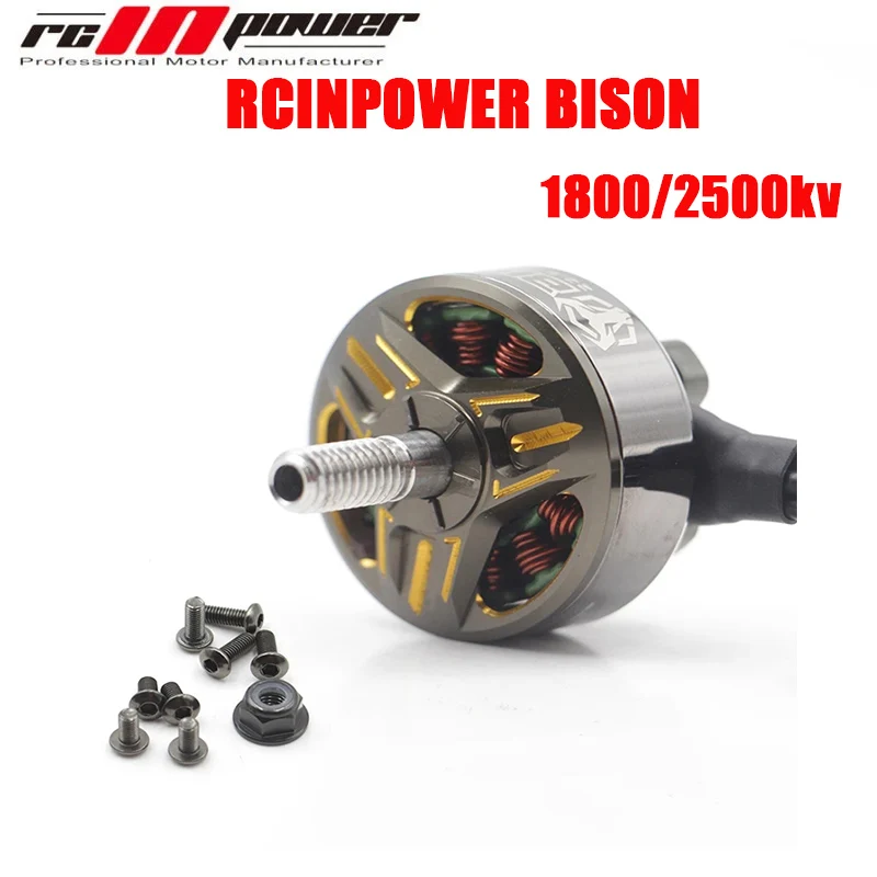 2 قطعة RCINPOWER BISON 22.5-7 1800KV 2500KV فرش السيارات 3 ~ 6S يبو مع مناسبة لطائرات بدون طيار المروحة 5 بوصة