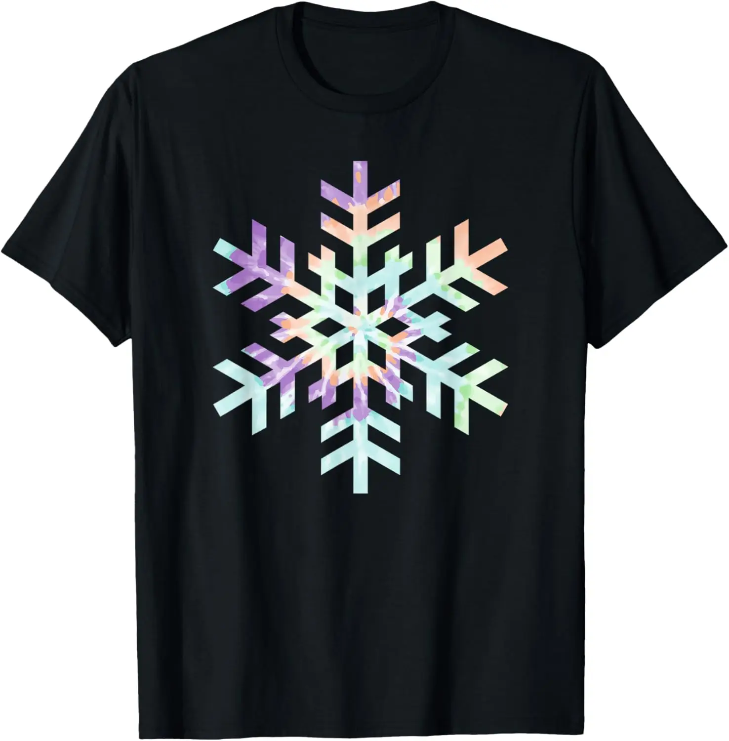 Tie Dye Snowflake Winter Christmas T-Shirt