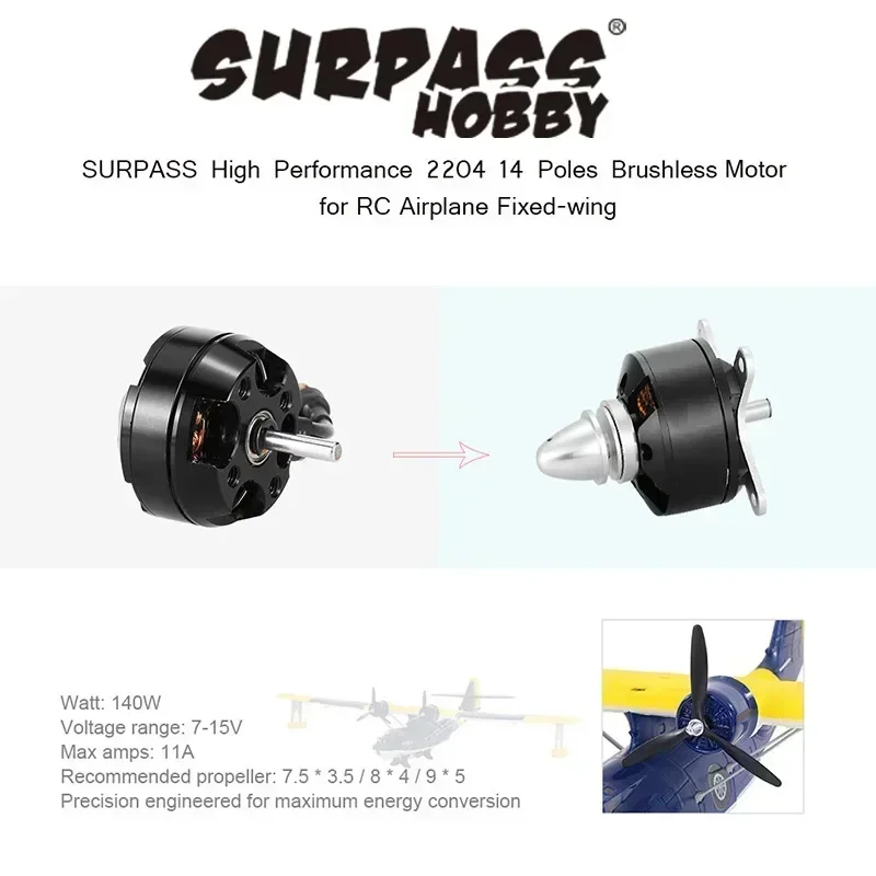 Surpass Hobby 2822 2830 3530 3536 3542 3548 Outer Rotor Brushless Motor for Airpane Fixed-wing FPV Drone Multicopter Quadcopter