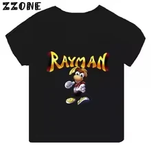 

Short Sleeve T Shirt Children Tops Rayman Legends Men Adventures Game Cotton Print T-shirt Funny Girls Clothes Baby Black