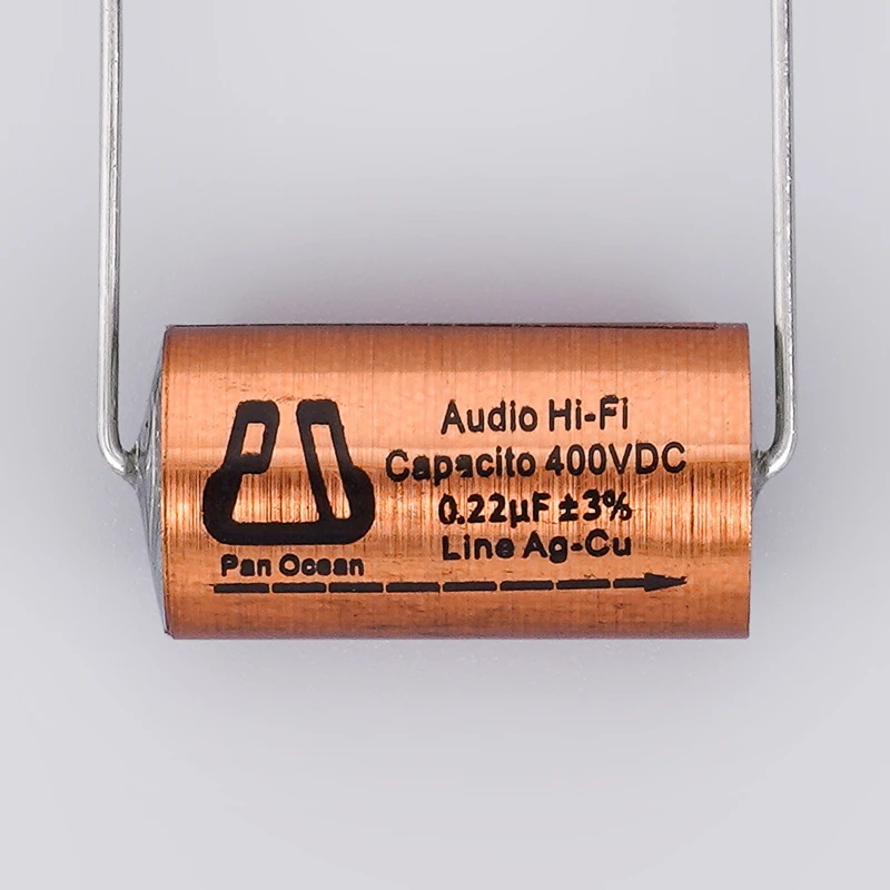 شحن مجاني 2 قطعة سلسلة Tianji MKP الممعدنة مادة البولي بروبيلين القطبية الصوت مرحبا فاي مكثف خط Ag-Cu ± 3% #5