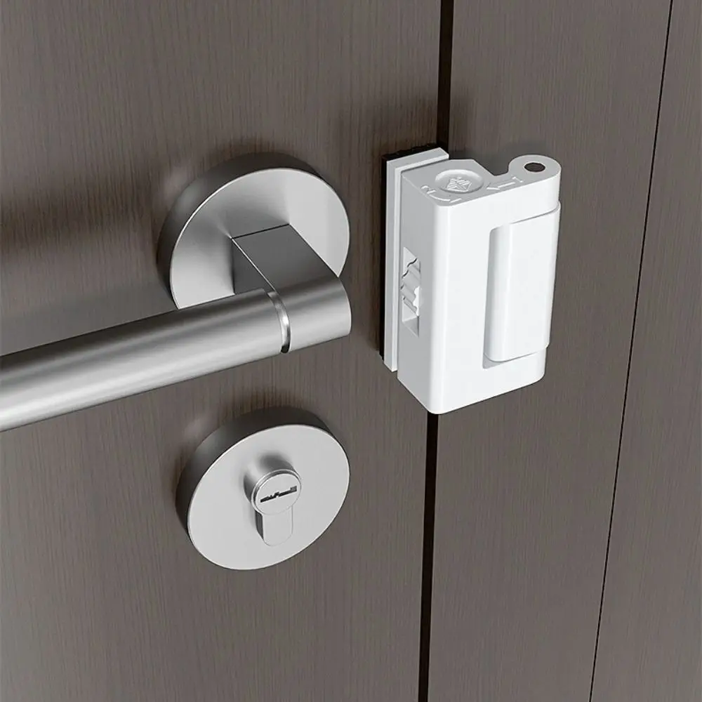 Feste Türschlossverstärkung aus Aluminiumlegierung, robust, verstellbarer Knopf, Diebstahlsicherung, Türschloss, stanzfreies Sicherheits-Türschloss für Hotel