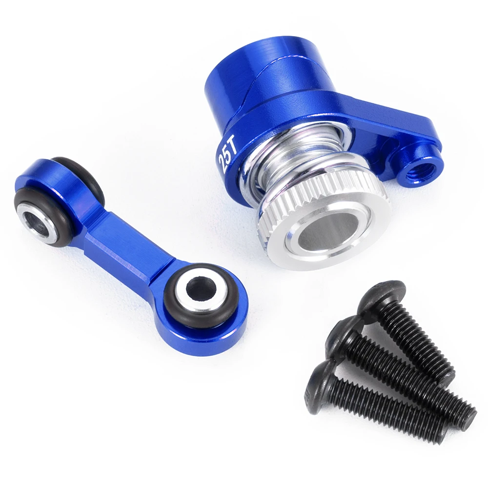 YEAHRUN سبائك الألومنيوم 25T ذراع مؤازر وصلة توجيه لـ Traxxas 1/16 Mini Maxx 2S RC قطع غيار السيارات
