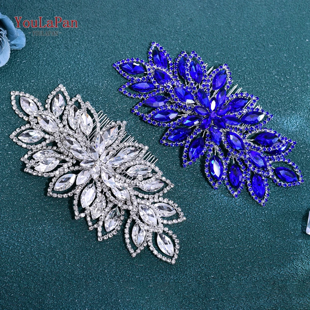 

YouLaPan Shiny Rhinestone Hair Comb Wedding Bride Headdress Woman Fashion Headpiece Headwear Banquet Party Hair Ornaments HP912