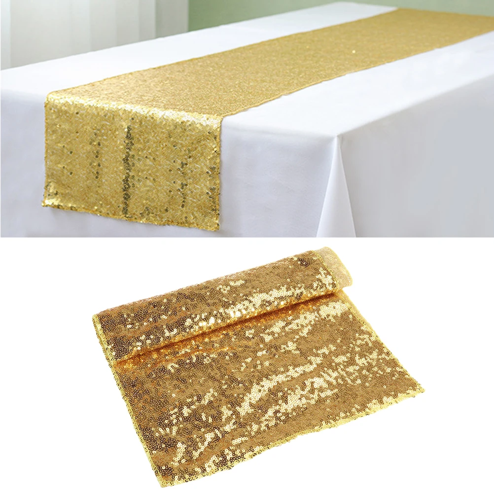 

Sequin Table Runner for Party Christmas Tablecloth Wedding Decoration Rectangular