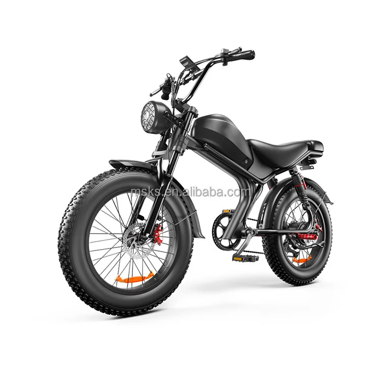 High Quality Retro Fat Bike Europe Warehouse 48V Electric Bike 1000W Motor With Full Suspemsion Fat Tyre Cycle