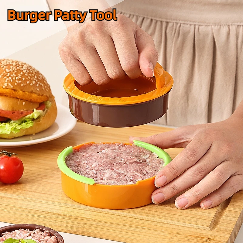 Round Hamburger Burger Press Beef Grill Food-Grade ABS Hamburger Helper Meat Press Cutlets Patty Maker Mold Kitchen Gadgets