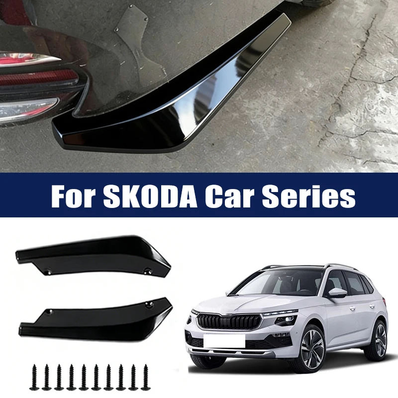 

Car Rear Bumper Lip Diffuser Splitter Spoiler Scratch Protector For Skoda Octavia Fabia Rapid Superb Kodiaq Karoq Kamiq Roomster