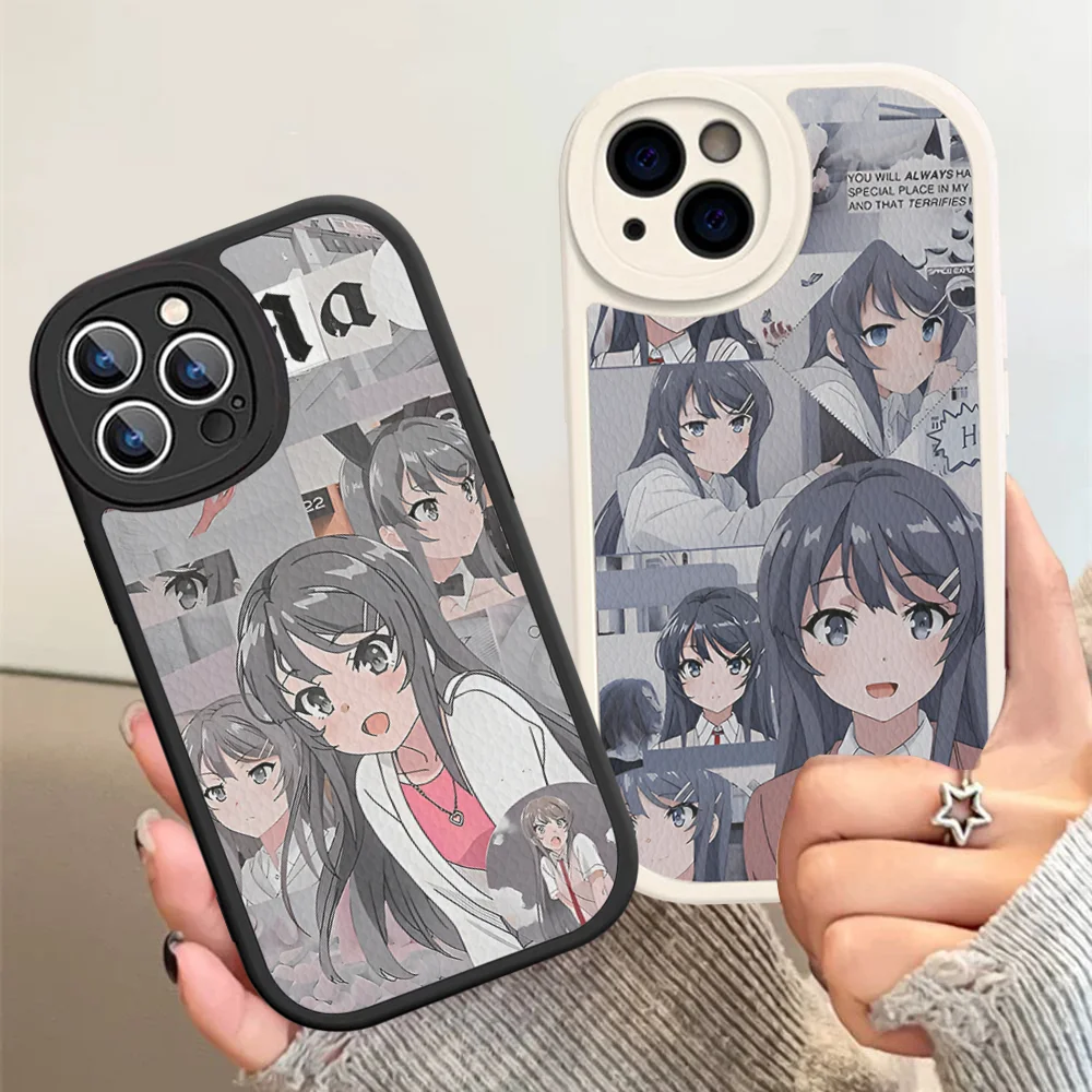 

Anime Mai Sakurajima Phone Case Hard Leather For iPhone 14 13 12 Mini 11 14 Pro Max Xs X Xr 7 8 Plus Fundas